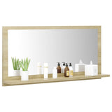 Bathroom Mirror Sonoma Oak 80x10.5x37 cm Engineered Wood - Top-Down View