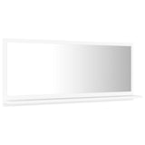 Bathroom Mirror White 90x10.5x37 cm Engineered Wood - Top-Down View
