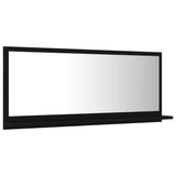 Bathroom Mirror Black 90x10.5x37 cm Engineered Wood