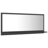 Bathroom Mirror Grey 90x10.5x37 cm Engineered Wood - Top-Down View