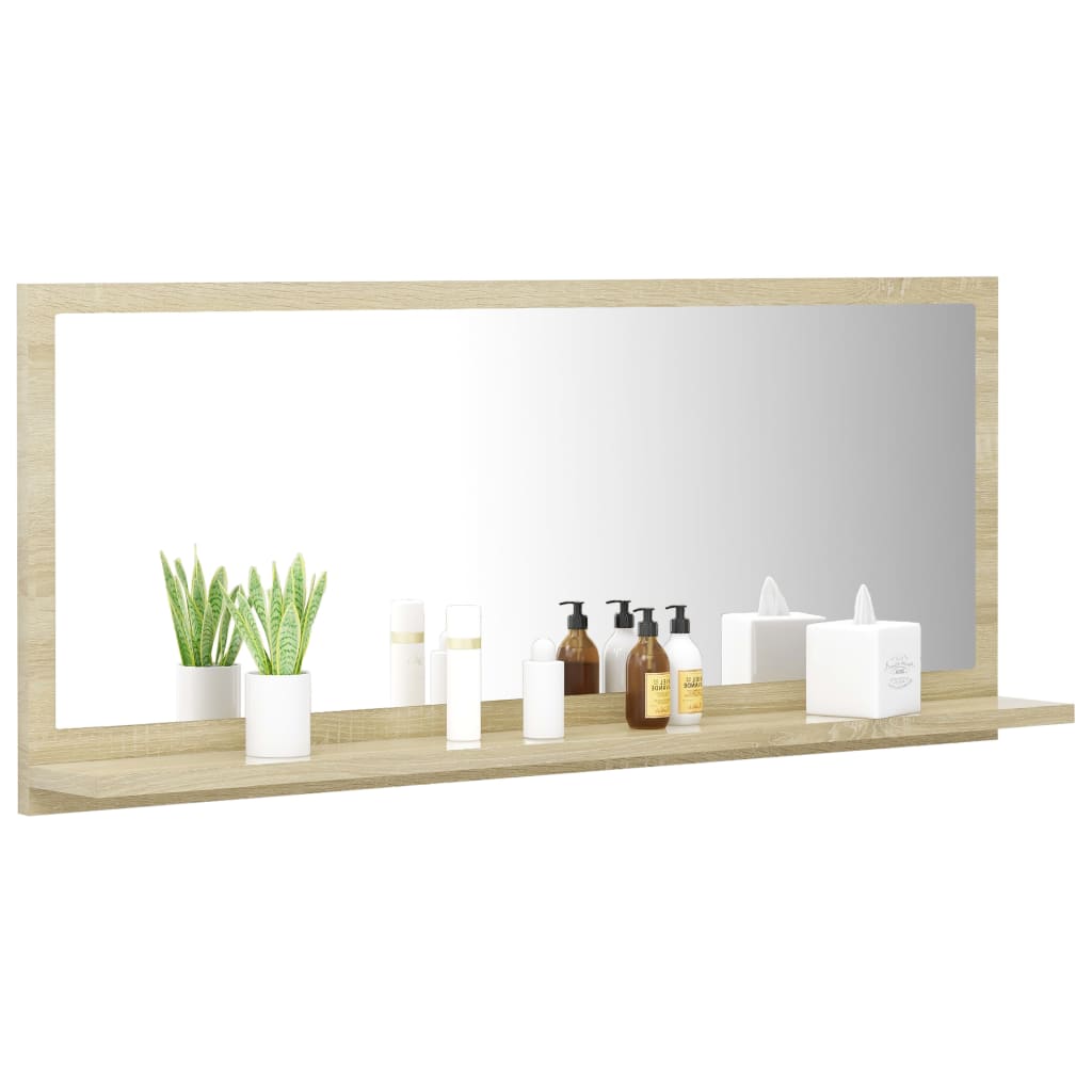 Bathroom Mirror Sonoma Oak 90x10.5x37 cm Engineered Wood