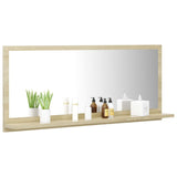 Bathroom Mirror Sonoma Oak 90x10.5x37 cm Engineered Wood