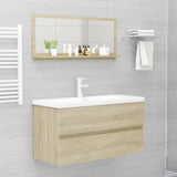 Bathroom Mirror Sonoma Oak 90x10.5x37 cm Engineered Wood