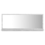 Bathroom Mirror Concrete Grey 90x10.5x37 cm Engineered Wood - Front View