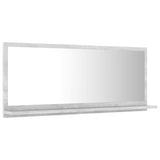 Bathroom Mirror Concrete Grey 90x10.5x37 cm Engineered Wood - 45-Degree Angle