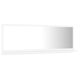 Bathroom Mirror White 100x10.5x37 cm Engineered Wood - Side View