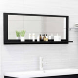 Bathroom Mirror Black 100x10.5x37 cm Engineered Wood