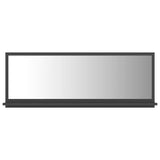 Bathroom Mirror Grey 100x10.5x37 cm Engineered Wood - Front View