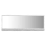 Bathroom Mirror Concrete Grey 100x10.5x37 cm Engineered Wood - Front View