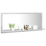Bathroom Mirror Concrete Grey 100x10.5x37 cm Engineered Wood - Top-Down View