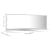 Bathroom Mirror Concrete Grey 100x10.5x37 cm Engineered Wood