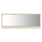 Bathroom Mirror White and Sonoma Oak 100x10.5x37 cm Engineered Wood