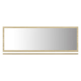 Bathroom Mirror White and Sonoma Oak 100x10.5x37 cm Engineered Wood - Front View