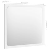 Bathroom Mirror White 40x1.5x37 cm Engineered Wood - 45-Degree Angle
