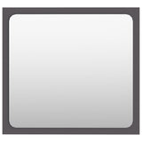 Bathroom Mirror Grey 40x1.5x37 cm Engineered Wood - Front View