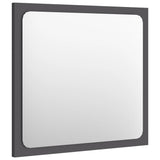 Bathroom Mirror Grey 40x1.5x37 cm Engineered Wood - Side View