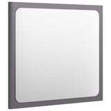 Bathroom Mirror High Gloss Grey 40x1.5x37 cm Engineered Wood - Side View