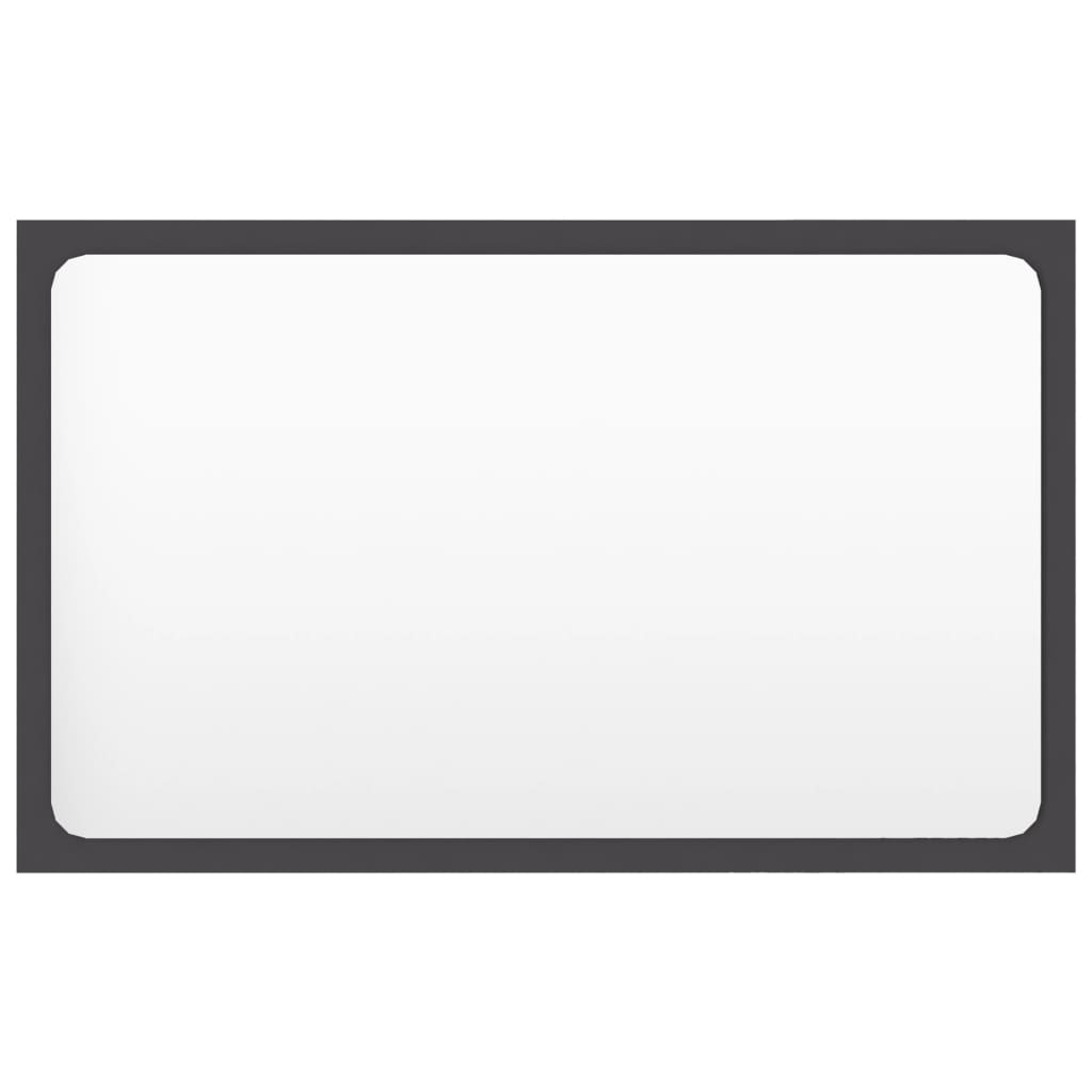 Bathroom Mirror Grey 60x1.5x37 cm Engineered Wood