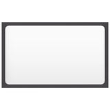 Bathroom Mirror Grey 60x1.5x37 cm Engineered Wood - Front View