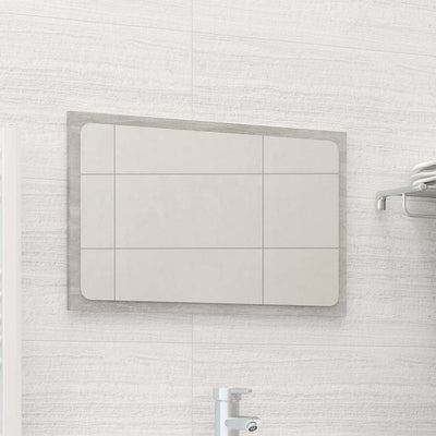 Bathroom Mirror Concrete Grey 60x1.5x37 cm Engineered Wood