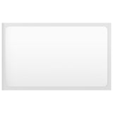 Bathroom Mirror High Gloss White 60x1.5x37 cm Engineered Wood - Front View