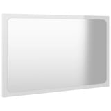 Bathroom Mirror High Gloss White 60x1.5x37 cm Engineered Wood - Side View