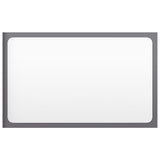 Bathroom Mirror High Gloss Grey 60x1.5x37 cm Engineered Wood - Front View