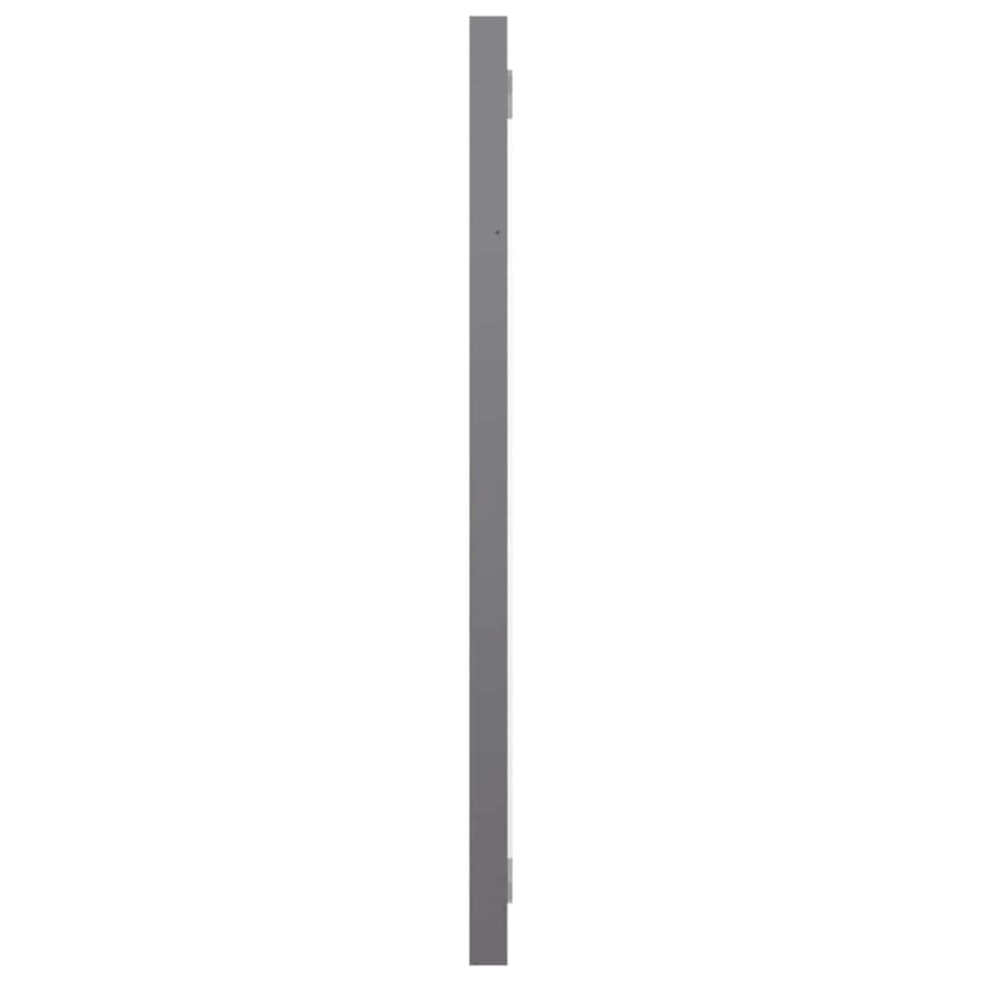 Bathroom Mirror High Gloss Grey 60x1.5x37 cm Engineered Wood