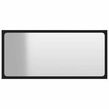 Bathroom Mirror Black 80x1.5x37 cm Engineered Wood