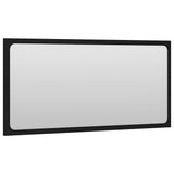 Bathroom Mirror Black 80x1.5x37 cm Engineered Wood