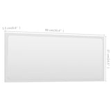 Bathroom Mirror White 90x1.5x37 cm Engineered Wood - 45-Degree Angle