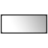 Bathroom Mirror Black 90x1.5x37 cm Engineered Wood - Front View
