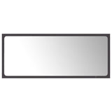 Bathroom Mirror Grey 90x1.5x37 cm Engineered Wood - Front View