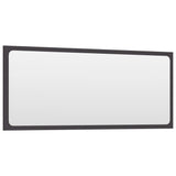 Bathroom Mirror Grey 90x1.5x37 cm Engineered Wood - Side View