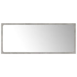 Bathroom Mirror Concrete Grey 90x1.5x37 cm Engineered Wood - Front View
