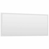 Bathroom Mirror High Gloss White 90x1.5x37 cm Engineered Wood