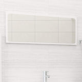 Bathroom Mirror High Gloss White 90x1.5x37 cm Engineered Wood