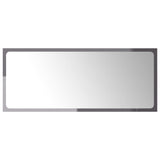 Bathroom Mirror High Gloss Grey 90x1.5x37 cm Engineered Wood - Front View