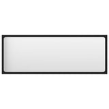 Bathroom Mirror Black 100x1.5x37 cm Engineered Wood - Front View