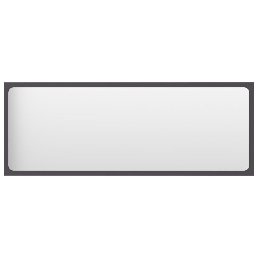 Bathroom Mirror Grey 100x1.5x37 cm Engineered Wood