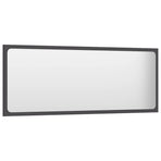 Bathroom Mirror Grey 100x1.5x37 cm Engineered Wood