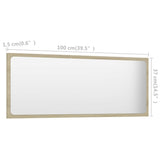 Bathroom Mirror Sonoma Oak 100x1.5x37 cm Engineered Wood