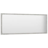 Bathroom Mirror Concrete Grey 100x1.5x37 cm Engineered Wood - Side View