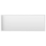 Bathroom Mirror High Gloss White 100x1.5x37 cm Engineered Wood