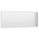 Bathroom Mirror High Gloss White 100x1.5x37 cm Engineered Wood