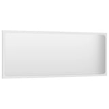 Bathroom Mirror High Gloss White 100x1.5x37 cm Engineered Wood - Side View