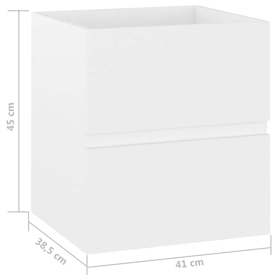 Sink Cabinet White 41x38.5x45 cm Engineered Wood
