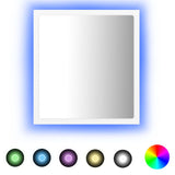 LED Bathroom Mirror White 40x8.5x37 cm Acrylic - Front View