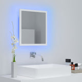 LED Bathroom Mirror White 40x8.5x37 cm Acrylic - 45-Degree Angle