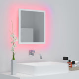 LED Bathroom Mirror White 40x8.5x37 cm Acrylic - Rear View